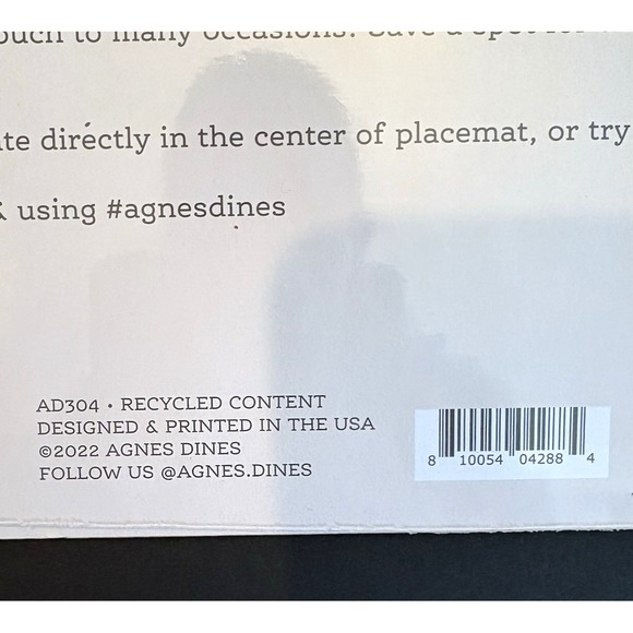 Agnes Dines Spring Plaid Paper Placemats 8 Pcs Pink & Green USA Made 17x 11" NEW - Picture 4 of 5